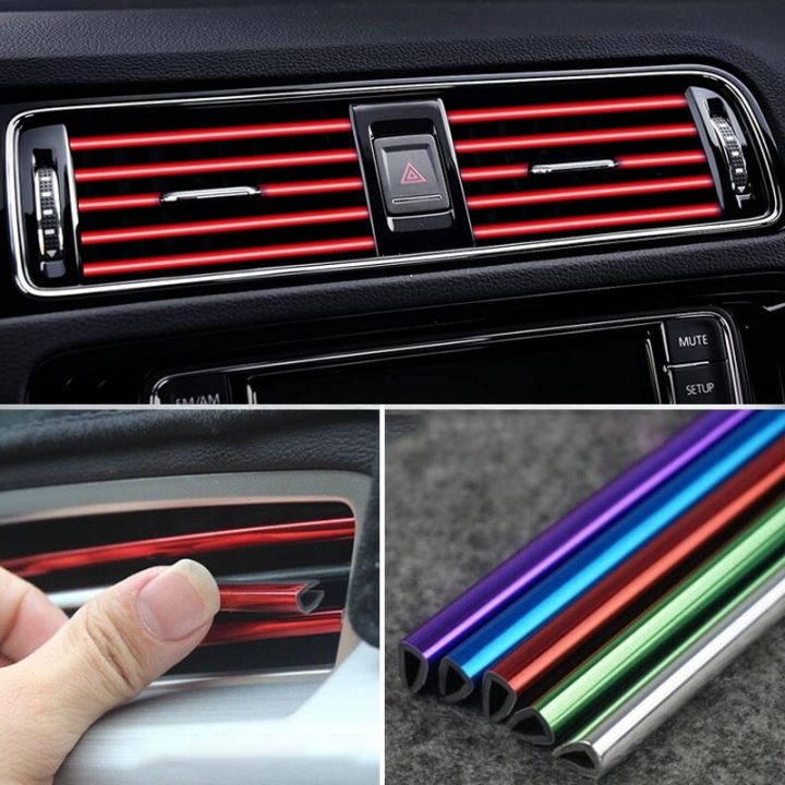 10pcs-20cm-car-air-conditioner-outlet-decorative-u-shape-moulding-trim-decor-strips-car-styling-car-door-edge-corner-protector-picture-hangers-hooks