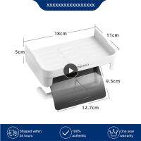ชั้นวางในห้องน้ำติดผนังแบบไม่ต้องเจาะที่จับกระดาษชำระกันน้ำชั้นวางชั้นวางของในห้องน้ำอุปกรณ์ห้องน้ำอเนกประสงค์