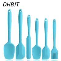 Spatulas Silicone - Blue Spatula Oil Brush Slotted Turner Rubber With Stainless Steel Core Kitchen Utensils