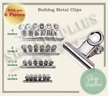 4 Pcs Round Metal Grip Clips Silver Bulldog Clip Stainless Steel Ticket  Clip Stationery Bills Metal Clip Office Supplies