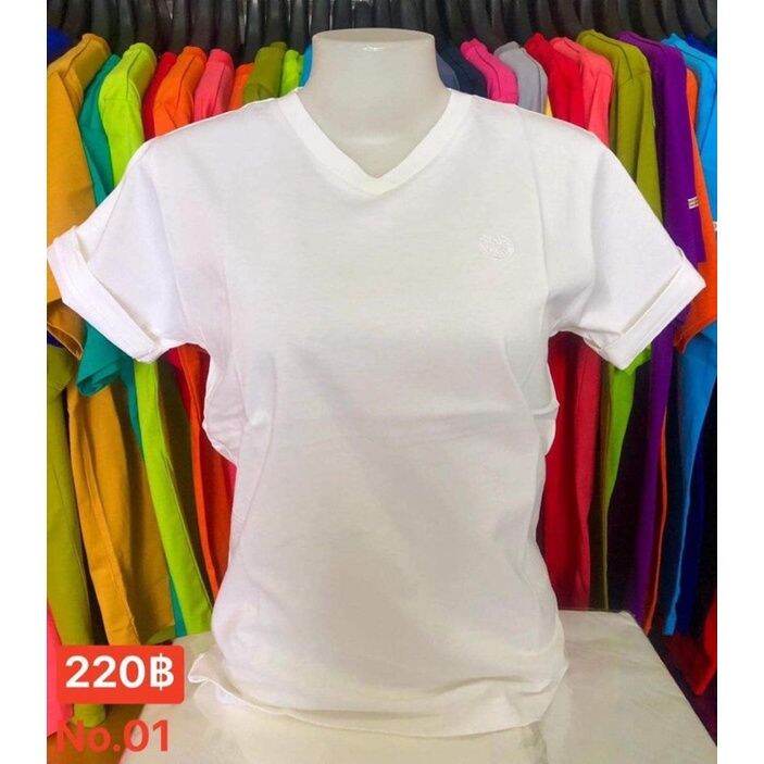 เสื้อยืดแตงโมสีพื้น-original-t-shirts-คอวี