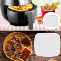 100pcs Baking Paper Air Fryer Liners Perforated Wood Pulp Papers Non-Stick Steaming Basket Mat Baking Cooking Kitchen Accessor