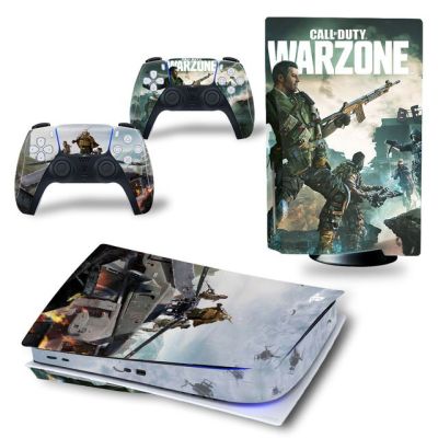 แผ่น PS5เกม WARZONE ฝาครอบรูปลอกสติ๊กเกอร์สกินดิจิตอลสำหรับ PlayStation 5เครื่องควบคุมและคอนโซล PS5สติ๊กเกอร์สกินไวนิล4094