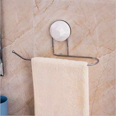 VEHHE Traceless Towel Paper Holder Hanging Bathroom Toilet Rack Chrome Plate Metal Roll Hangers Stand Towel Holders Home Storage Bathroom Counter Stor