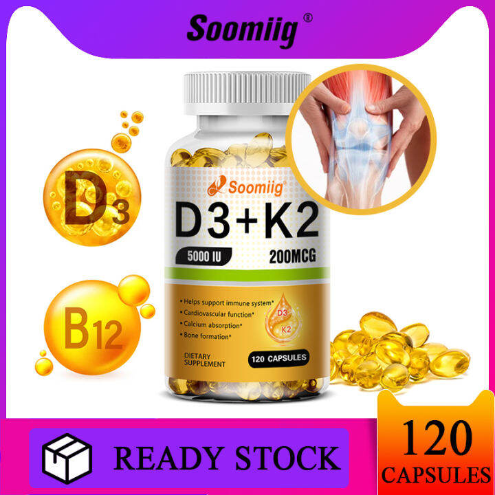 Vitamin D3 K2 Supplement for bone and tooth strength, mood, immunity