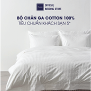 Bộ chăn ga Changmi Bedding trắng sọc 1cm 100% cotton. Tiêu chuẩn khách sạn