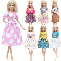 1x Doll Clothes Fashion Dress Daily Wear Skirt Party Gown Blouse Pants Clothes for Barbie Doll Accessories Lovely Girl Baby Toys