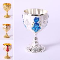 1pc 30MLWine Glasses Champagne Glasses Beverage Goblet Cocktail Cup Gold Vintage European Style Creative Gift For Bar Home Decor