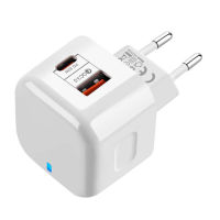 【☂】 C&amp;T e-Mart 2พอร์ต QC3.0 Type C Charger PD 20W Quick Charger USB-C Fast Charging Travel Wall Charger Power Adapter สำหรับ12Pro Max