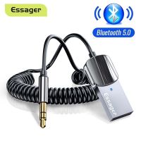 Essager อะแดปเตอร์ USB บลูทูธ5.0,ลำโพงรถยนต์3.5มม. แจ็คดองเกิลเพลงบลูทูธ