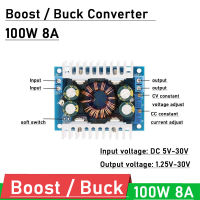 100วัตต์ DC-DC Boost บั๊กแปลง CC CV 5-30โวลต์ถึง1.25-30โวลต์8A 5โวลต์12โวลต์15โวลต์19โวลต์24โวลต์ปรับควบคุมแรงดันไฟฟ้าขั้นตอนขึ้นลงโมดูลพลังงาน