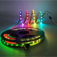 【☊HOT☊】 na07037036036666 แถบไฟ Led Rgb Ws2812b Ws2812กันน้ำแยกที่อยู่ได้สมาร์ทไฟ Led ตกแต่งไฟสำหรับบ้าน1ม. 2ม. 3ม. 4ม. 5ม.