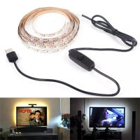 Angelila DC5V USB LED Strip โคมไฟ SMD3528 1M 2M 3M 4M 5M พร้อมสวิตช์ LED Light ริบบิ้นทีวีเดสก์ท็อปหน้าจอพื้นหลังสีขาวอุ่นสีขาวห้องนอนห้องครัว