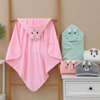 ✖❂ Cartoon Newborn Baby Bath Towel With Hood Soft Coral Velvet Toddler Warm Sleeping Swaddle Wrap Super Absorbent Baby Shower Wipes