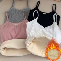 Womens Warmer Crop Vest Top Winter Thermal Thicken Tights Inner Velvet Underwear Sexy Comfortable Slimming Seamless Camisole