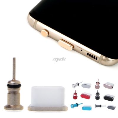 ชุด Plug Anti Debu Type C USB พอร์ต Type-C และปลั๊กหัวเสียบหูฟัง3.5Mm สำหรับ Samsung Galaxy S8 S9บวก Huawei P10 P20 Lite