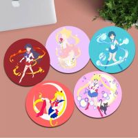 ❄ Sailor Moon Anti-Slip Round Desktop Desk Mat Kawaii Gaming Accessories Students Writing Pad Mouse Pad For Gamer Mousemat