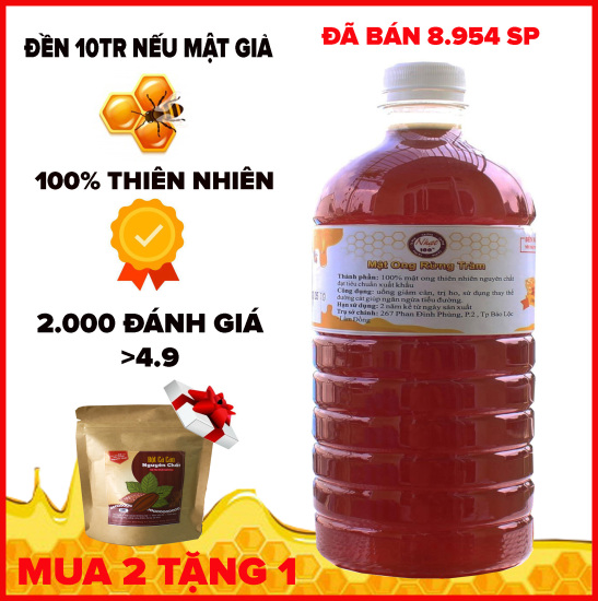 Mật ong nguyên chất rừng tràm 1 lít - ảnh sản phẩm 1