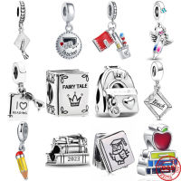 925 เงินสเตอร์ลิง I Love อ่านหนังสือครู Graduation Charms Fit สร้อยข้อมือ PANDORA สร้อยข้อมือ DIY แฟชั่นผู้หญิงเครื่องประดับ-Jiieu