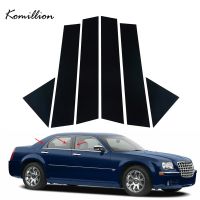 ส่วนภายนอกสติกเกอร์ติดเสาหน้าต่างรถยนต์6ชิ้นสำหรับ Chrysler 300/300C 2005-2010อุปกรณ์เสริมคนละ300c จ่าย