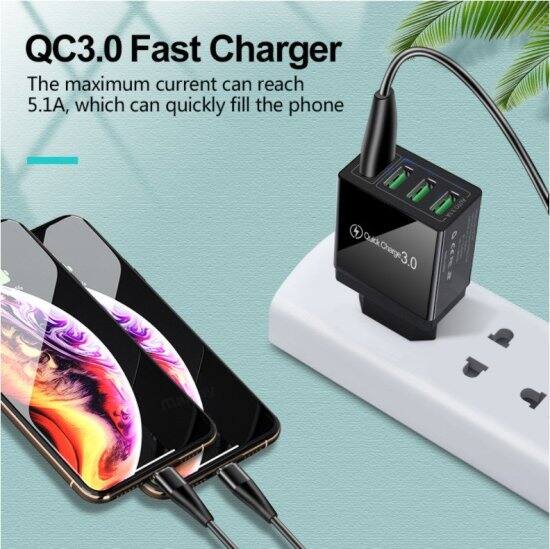 Củ sạc nhanh 20w quick charge 3.0 4 cổng nhiều chế độ sạc khác nhau hỗ trợ - ảnh sản phẩm 6
