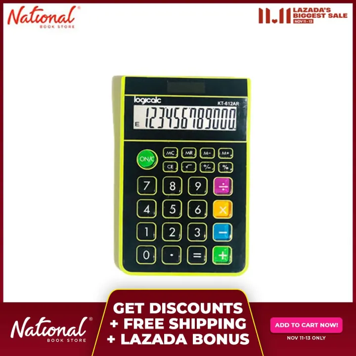 Logicalc Desktop Calculator Kt612Ar, Green, 12 Digits Lazada PH