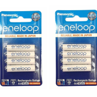 ถ่านชาร์จ Panasonic Eneloop AAA up to 800 mAh แพคพลาสติก 8 ก้อน ผลิต 2021 ของแท้ มีประกัน