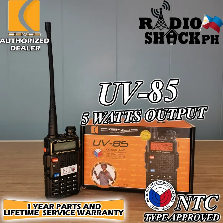 Cignus UV85 Dual Band 5 Watts Two Way Radio(LOWEST PRICE) Lazada PH