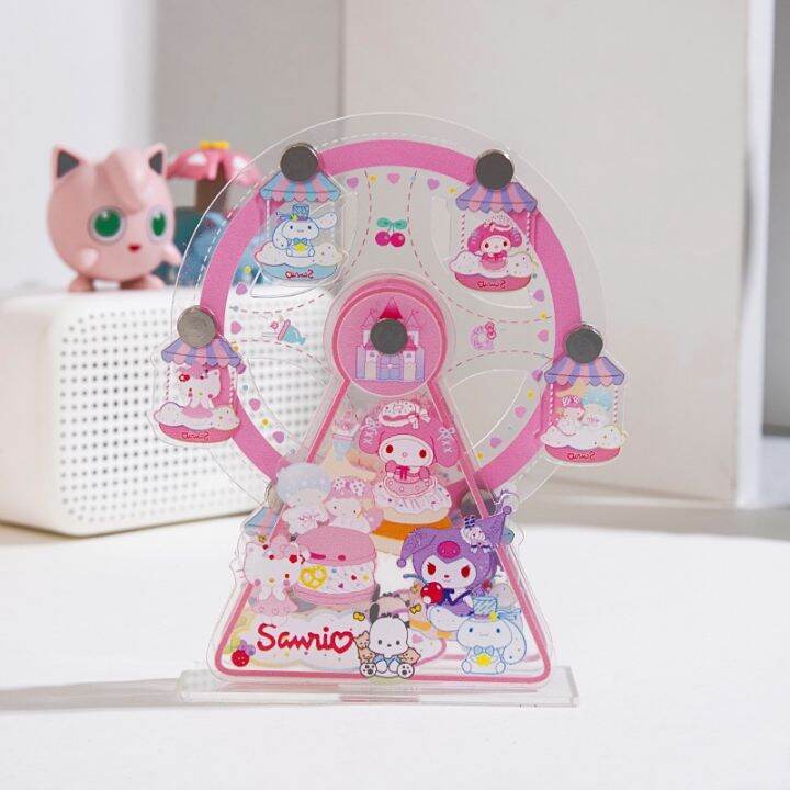 sanrio-ชุดเครื่องประดับชิงช้าสวรรค์หมุนได้แบบ-diy-gu-kakatong-ชิงช้าสวรรค์วัสดุ-diy-ชุดเครื่องประดับ-kulomi-melody