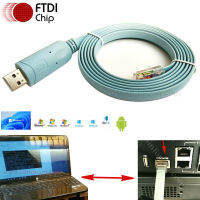 USB RS232 RJ45 เส้นแบนสีฟ้า 72-3383-01 net เราเตอร์ สวิตช์สายการกำหนดค่า .