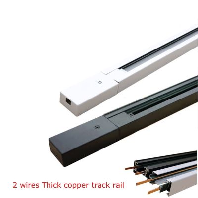 Flat copper core 2 Wires LED Track Light Rail 0.5M Led Rail Line for Track SPOT Led Track Lamp Rails For Clothing Home Lighting