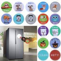 FINREE Funny Dog Owl บ้านและที่อยู่อาศัยสะอาดสกปรกป้ายตู้เย็นเครื่องล้างจานสติกเกอร์ตกแต่งบ้าน Ic