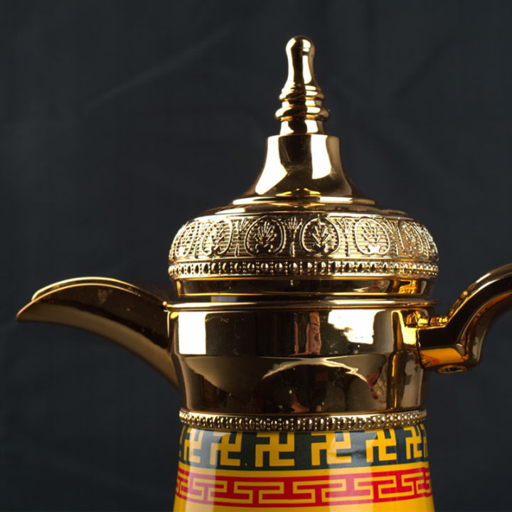 hot-sales-ทิเบตสีแดงทิเบตมงคลแปดสมบัติเนยกาน้ำชาฉนวนกันความร้อนกาน้ำชาลักษณะชาติพันธุ์ร้อนพระพุทธรูปทิเบตเนปาล