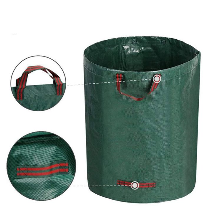 1-piece-reusable-leaf-sack-foldable-garden-garbage-waste-collection-container-storage-bag-300l