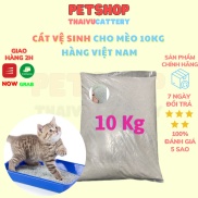 Cát Vệ Sinh Cho Mèo 10kg hàng việt nam 100% hạt nhỏ thơm dịu thích hợp cho