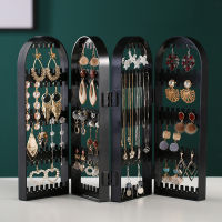 Jewelry Storage Organizer Display Stand Holder Plastic Jewelry Cases Earring Necklace Storage Foldable Jewelry Organizer