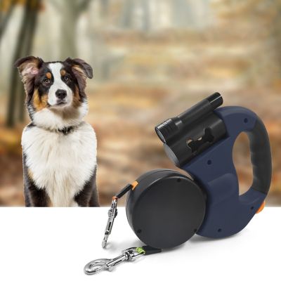 Retractable Dog Leash With Bright LED Flashlight 16 Ft Dog Safety Walking Leashes For Small Medium Large Dogs
