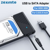 Zexmte SATA To USB 3.0 Adapter USB A To SATA 3 Cable 6Gbps Support 2.5/3.5 Inch Hard Disk External HDD SSD cabo sata adaptador