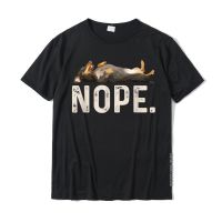 Nope Lazy Dachshund Dog Lover Gift T-Shirt Adult Family Crazy Tops &amp; Tees Cotton Tshirts Family