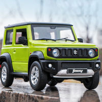 โมเดลรถโลหะผสม Suzuki Jimny ขนาด1:18รถ Diecast ไฟเสียงรถคนรักของสะสมวันเกิดสำหรับเด็กของเล่นเด็กผู้ชายของขวัญโลหะ