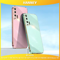 HANNEY สำหรับ Huawei Nova 11 10 10SE Y61 9 9SE Y90 Y70 Plus 5T 7 7SE 8 8 Pro 8i 5 4 3 3i Y6P Y7A Y9S Y9 PRIME 2019 Honor 8X X7A X8A X9A เคสโทรศัพท์สแควร์ชุบกันชนกันกระแทกซิลิโคนนุ่มฝาหลังปลอก DS-04