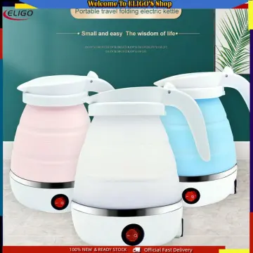 New Foldable Electric Kettle Silicone Travel Water Boiler 600ML 600W (US  Plug)