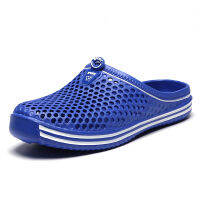 2021 Summer Men For Slippers Hollow Breathabl Beach Shoes Lightweight Comfortable Couple Slippers Casual Slip-on Flats Sandals