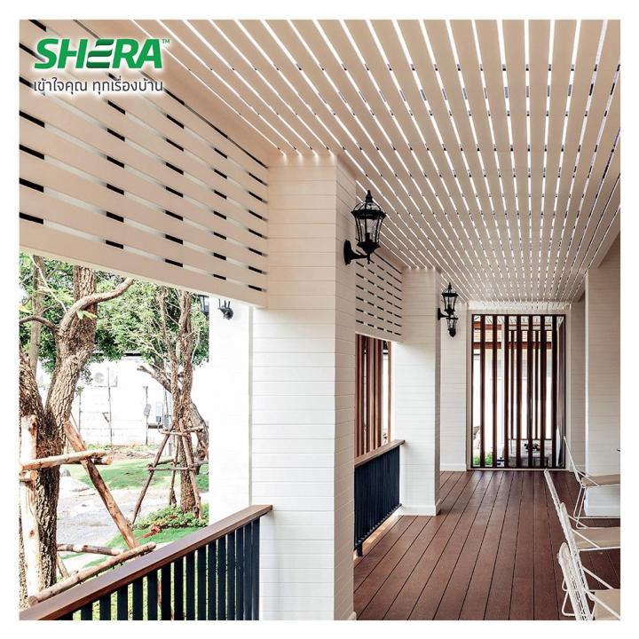 ไม้ระแนง-shera-ขอบวีลายเสี้ยนตรง-0-8x7-5x300-ซม-สีธรรมชาติ-โปรโมชั่นสุดคุ้ม