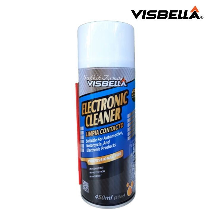 visbella-electronic-cleaner-450ml-พ่นทำความสะอาด-แผงไฟฟ้า-ล้างบอร์ด-อิเล็กทรอนิกส์-แผงวงจรไฟฟ้า-ปุ่มวอลลุ่ม-ทีวี-มีบริการเก็บเงินปลายทาง