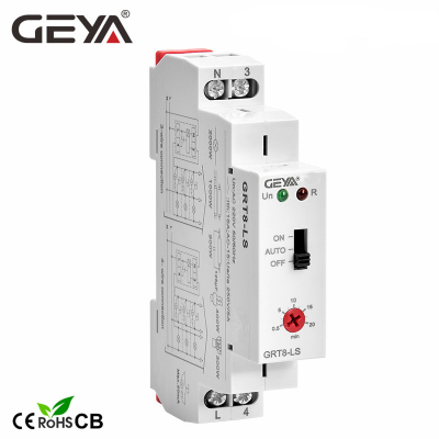 จัดส่งฟรี GEYA GRT8-LS Lm ราง Din บันไดสวิทช์แสงจับเวลาสวิทช์230VAC 16A 0.5-20นาทีล่าช้าปิดรีเลย์สวิตช์ไฟ