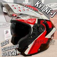 KYT NF-J FABIO QUARTARARO REPLICA [ เปิดหน้า ] [ แว่น 2 ชั้น ] [ นวมถอดซักได้ ] [ มีช่องเว้า ]