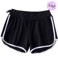 Adjustable Buckle Slit Fashion Wide-Leg Shorts Pajama Pants Women Low-Waist Pure Cotton Belly Lift Outer