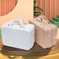 14 inch Cosmetic Box Hand Luggage Organizer Makeup Case Small Mini Travel Suitcase Password Box Boarding Case