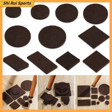 3-72PCS Felt Chair Leg Pads Round Square Floor Protector Self